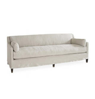 Lee Industries C2617 Slipcovered Sofa - Crypton Oasis Ecru 
Finish: Black Walnut
