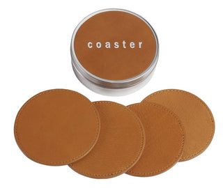 Four Pieces Coaster Set - British Tan