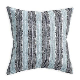 Walter G Balos Mineral outdoor cushion in a graphic bold navy, white and pale blue design -sunbrella acylic fabric 50x50