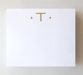 Initial Notepad - Large Gold Foil Initials