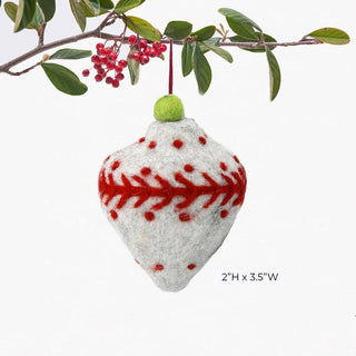 BAUBLE GREY Felt Ornament byb Rockflowerpaper