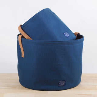 Canvas Storage Organization Reversible Bucket Large: Majolica