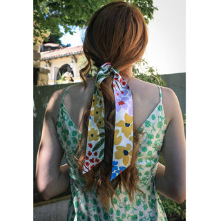 Jessie Zhao Silk Skinny Scarf Of Bloom