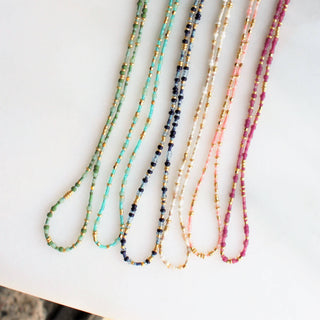 The Silver Wren Unity Beaded Necklace - Choose your color: Navy / 16 inch
