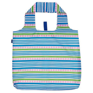 Striped reusable polyester shopping bag 19 x 24 by Rockflowerpaper