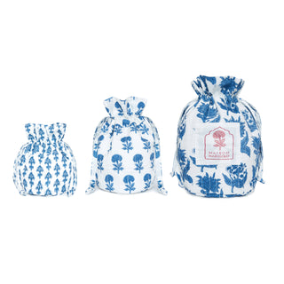 Maison Marigold St. Barts Blue Travel Bags, Set of 3