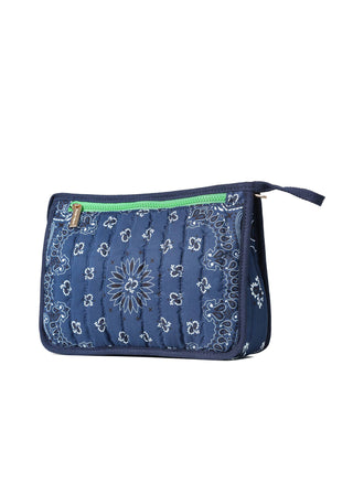 Haute Shore Decor Bandana Print Pouch - Beau Navy