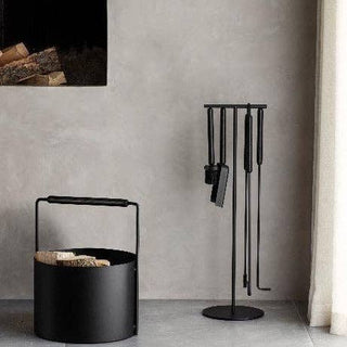 ASHI Fireplace Tool Set - 5 Pc FIREPLACE TOOL SET - BLACK HANDLE