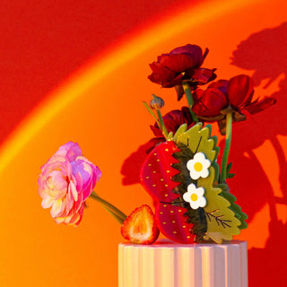 Jenny Lemons Large Strawberries and Flowers Hair Claw Clip