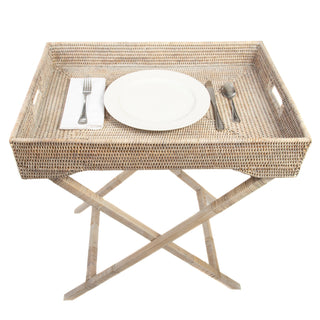 Artifacts Rattan™ Butler Tray & Table : Honey Brown