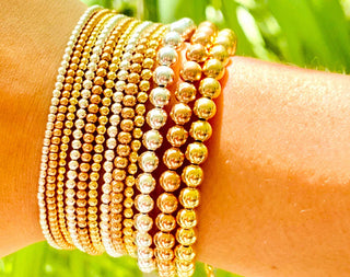 5mm bead bracelet in sterling silver by Bara Boheme.