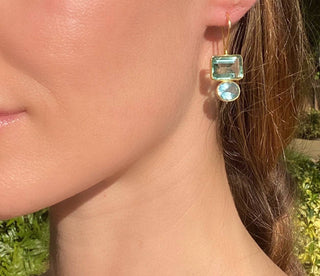 Amelia Rose Valencia Earring-Aqua & Lime