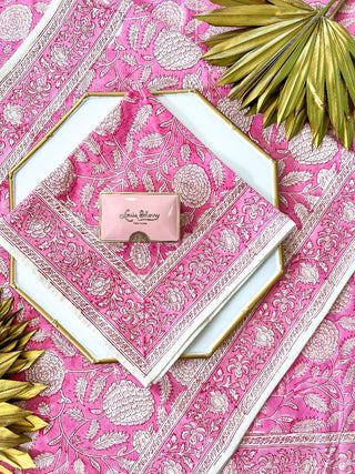 Pinckney Pink Tablecloth: 70" x 106" Rectangle (6-8 ppl)