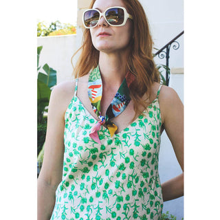 Jessie Zhao Silk Skinny Scarf Of Summer