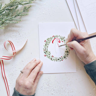 Emily Lex Studio Christmas cheer paintable watercolor notecard set