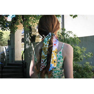 Jessie Zhao Silk Skinny Scarf Of Bloom