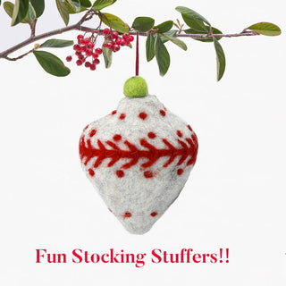 BAUBLE GREY Felt Ornament byb Rockflowerpaper