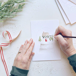 Emily Lex Studio Christmas cheer paintable watercolor notecard set
