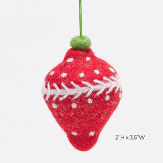 BAUBLE RED Felt Ornament by Rockflowerpaper