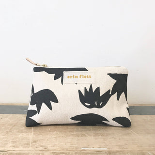 printed makeup bag with zipper