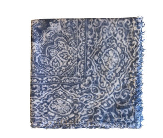 Cashmere paisley print neckerchief by Meg Cohen 27”x27”