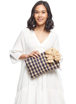 Mar y Sol Hazel Clutch: Navy