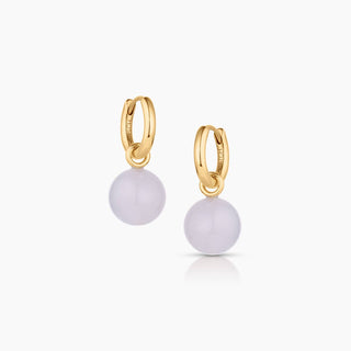 Thatch Ball charm on hoops 