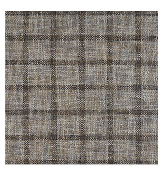 Lee Industries Woodland Truffle Plaid pattern fabric swatch in brown and gray tones