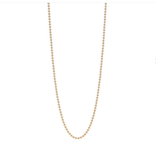 Our classic gold dipped 2mm beaded chain available in 30”.