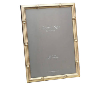 Bamboo matte 5x7 gold photo frame by Addison Ross.