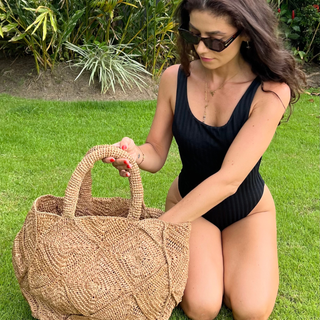 Nico Raffia Tote Bag by Zatany Concepts.