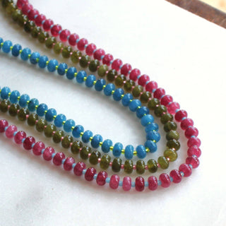 The Silver Wren Willow Candy Bead Necklace Green