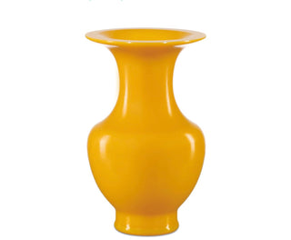Yellow glass vase 
