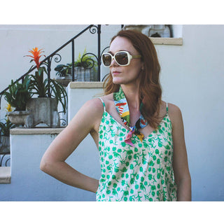 Jessie Zhao Silk Skinny Scarf Of Summer