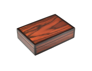 Rosewood Inlay with Brown Trim Lacquer. Size: 6.5" x 4.5" x 1.5" H by Pacific Connections.