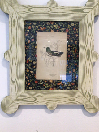 Framed Original 19th Century Bird Print 14”x16”