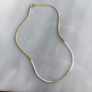 The Silver Wren Lithe Beaded Necklace - Turquoise and Turquoise -16 inch