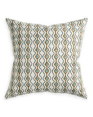 Toro Tobacco by Walter G. The hand painted organic lines contrast boldly with our linen ground, giving this cushion graphic impact within a room. This cushion has been hand block printed by skilled artisans in India. * 50cm x 50cm * Knife edge finish * 100% linen * Pillow insert included 