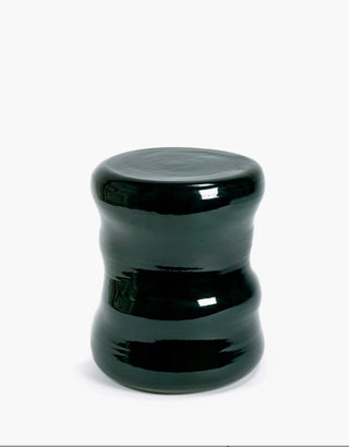 Glazed terracotta glass stool or can be used as a side table 