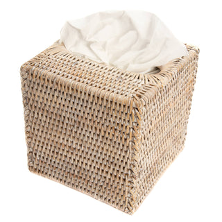 Artifacts Rattan™ Column Tissue Box Cover: Honey Brown