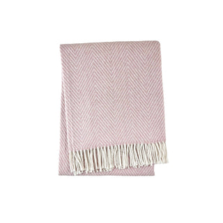 A Soft Idea Herringbone Recycled Cotton Throw 51" x 67": Sky Blue