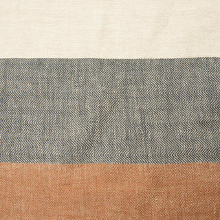 Maison Marigold Modern Color Block Cushion Cover Chestnut/Grey/Ecru 22 x 22