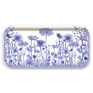 Birchwood rectangular tray by Caskata depicting wildflowers and weeds. 
Size 11”x 5”.