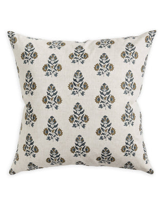 A modern twist on a large-scale Mughal motif, Ankara has been hand block printed by artisans in India by Walter G. * 50cm x 50cm line pillow