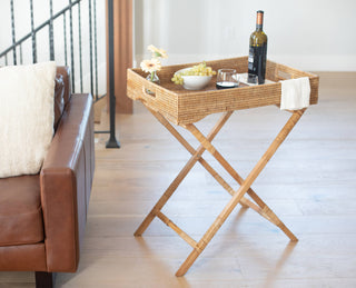 Artifacts Rattan™ Butler Tray & Table : Honey Brown