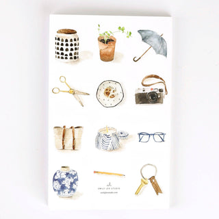 Emily Lex Studios Softtouch Cover Notebook with Original Watercolor Artwork: Chairs