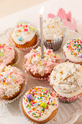 Karen Adams Designs Birthday Candles: Pastel with Glitter