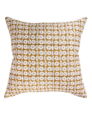 Walter G Pahari Saffron and Off White Block Print Pillow