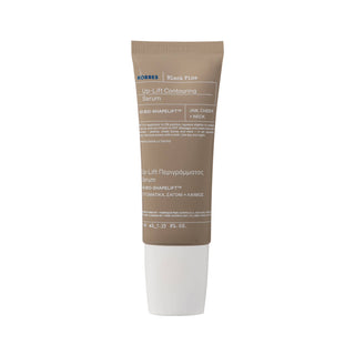 Korres A targeted gel-serum with a rollerball application designed to lift the appearance of the jaw, cheek, and neck for a more defined looking facial + neck contour.