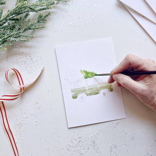 Emily Lex Studio Christmas cheer paintable watercolor notecard set